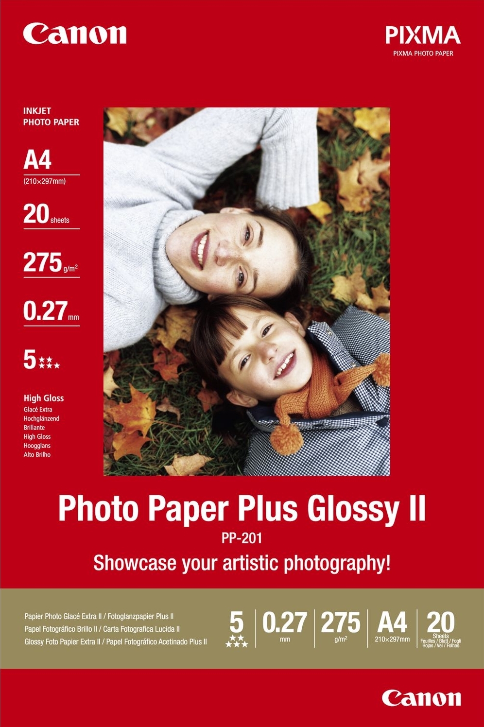 CANON PP-201 Fotoglanz Plus II 265g A4 20 Blatt