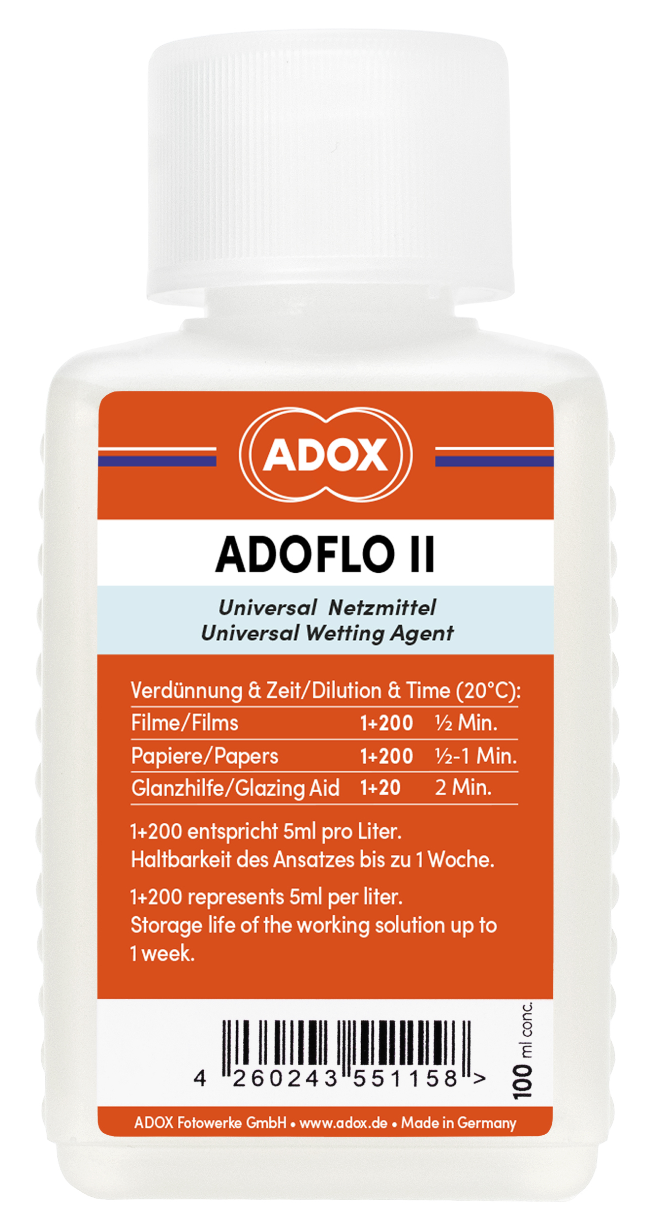 ADOX ADOFLO II Netzmittel 100 ml Konzentrat