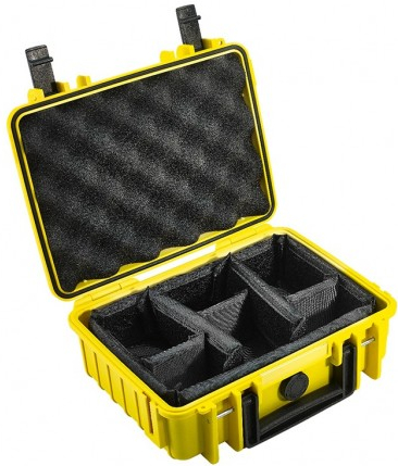B&W Koffer Typ 1000 RPD (variable Facheinteilung) gelb