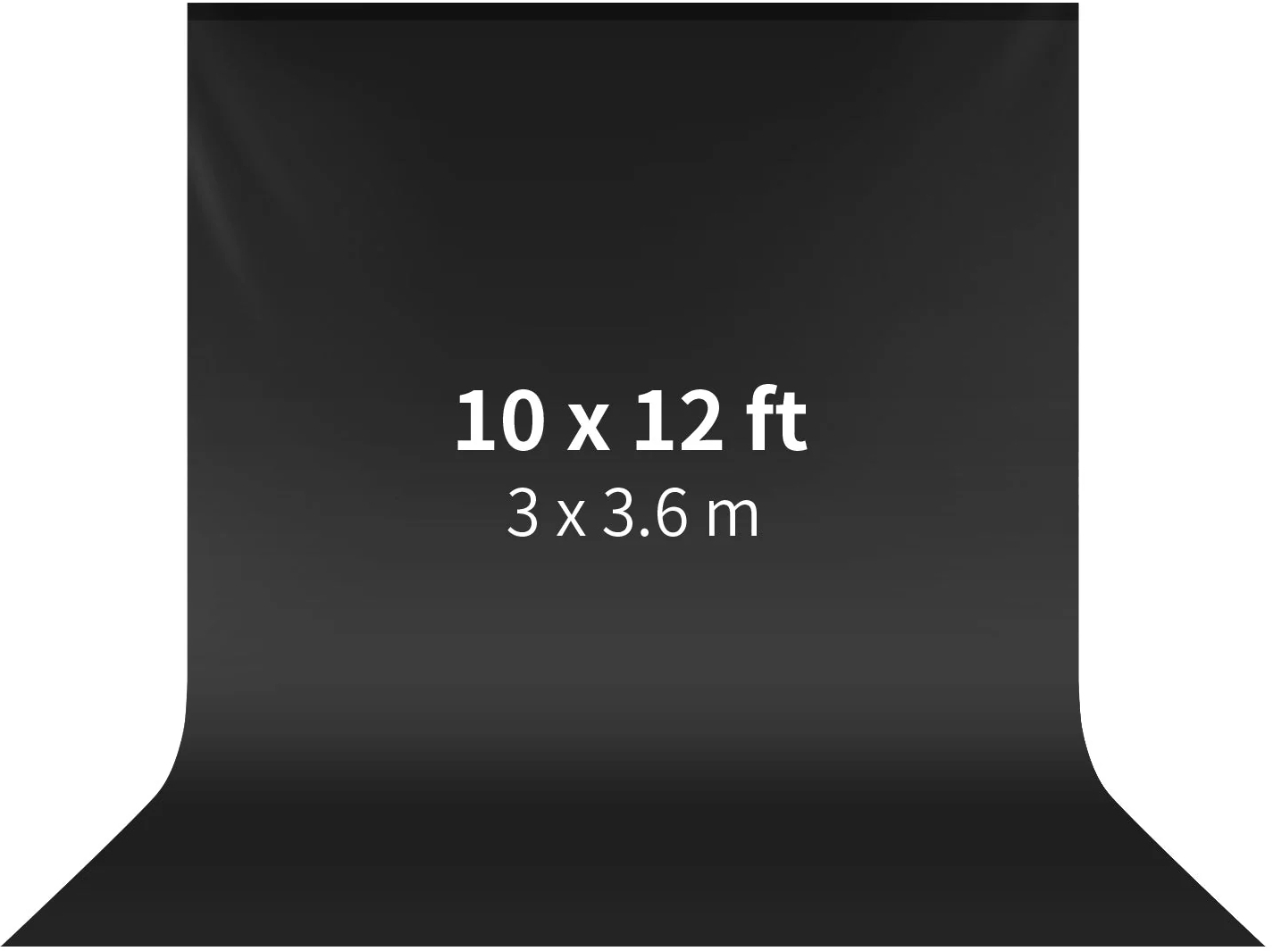 NEEWER Hintergrundstoff 3x3.6m schwarz
