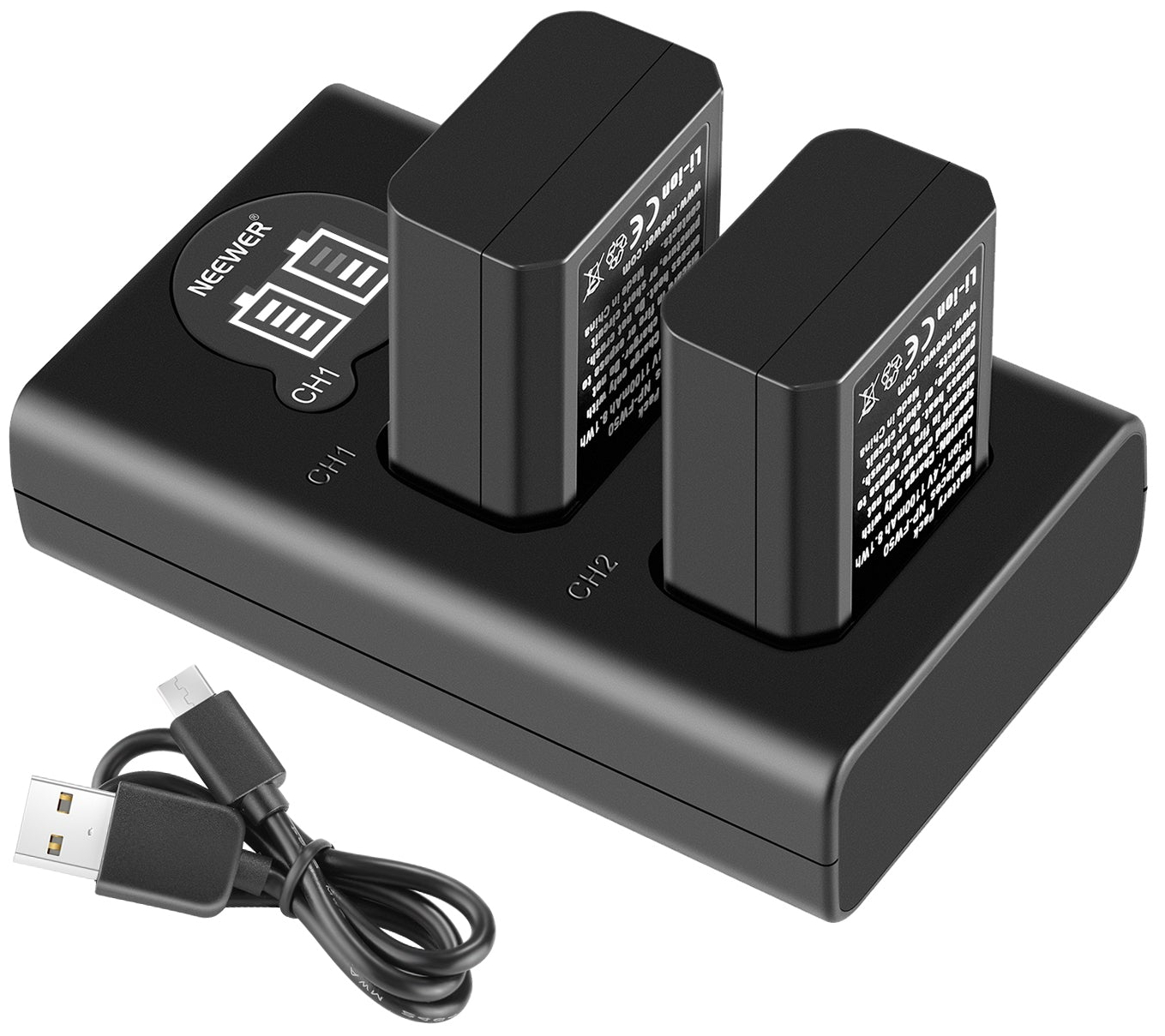 NEEWER Double Charger für NP-FW50 mit 2 St. Akku wie NP-FW50