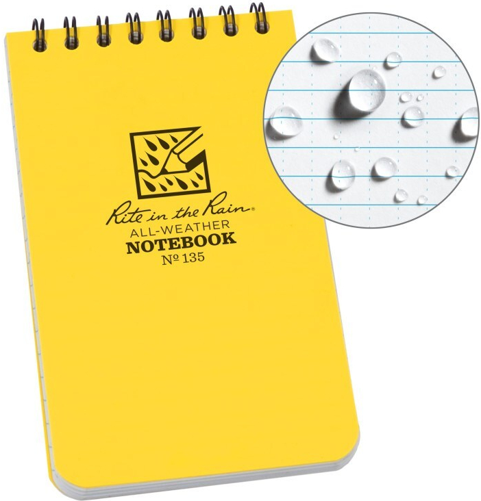 RITE IN THE RAIN All Weather Spiralblock S-Size gelb