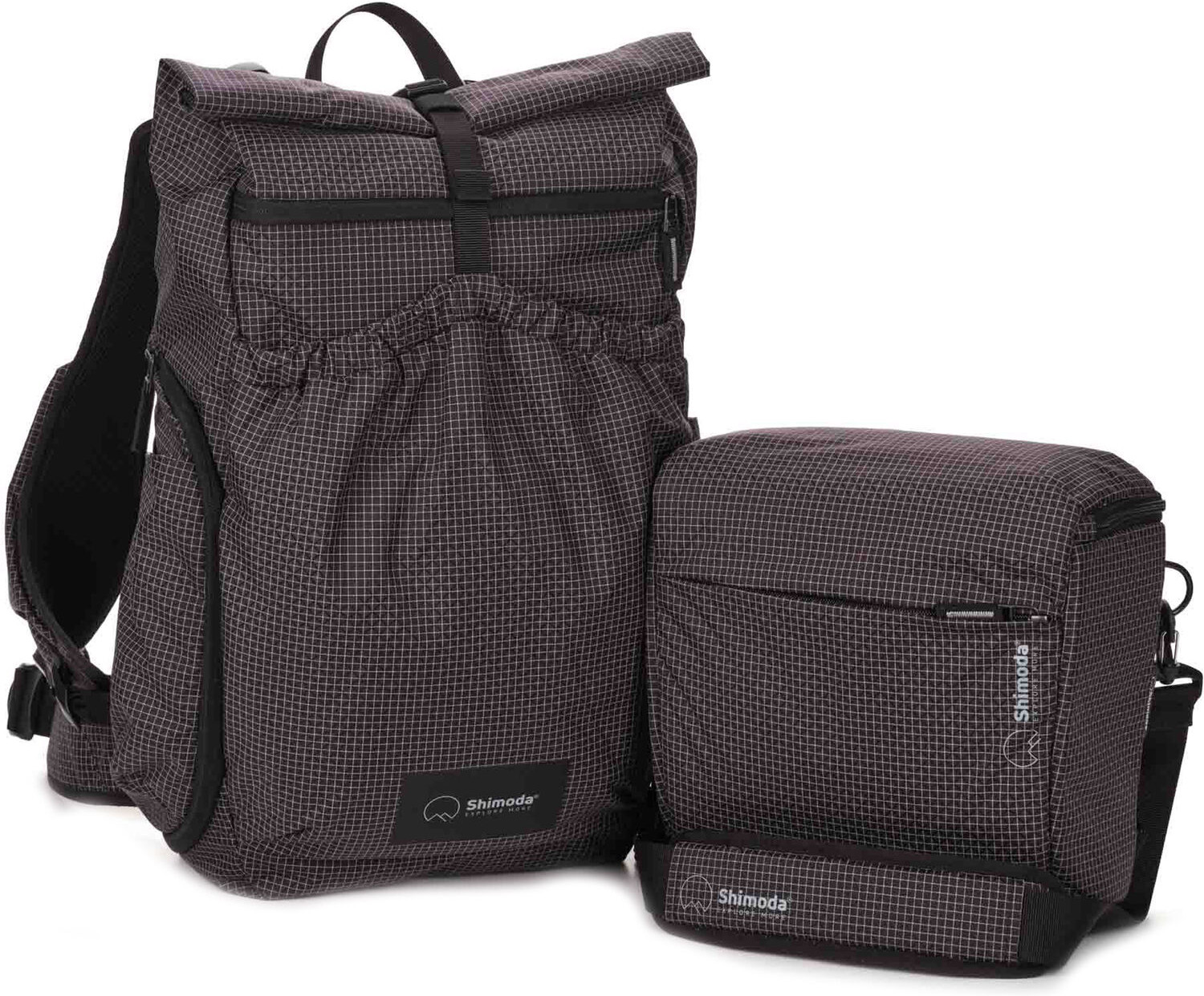 SHIMODA Rucksack Side Lite 22 Starter Kit für Damen schwarz/weiss Image