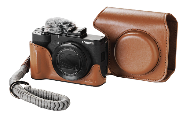 SMALLRIG 5385 Ledertaschen-Set für Canon PowerShot V1 braun Image