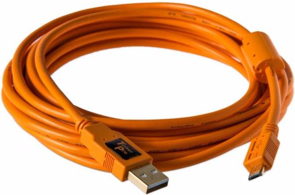 TETHER TOOLS USB Kabel 2.0 4.5M Micro-B Orange für Sony - 818307012110